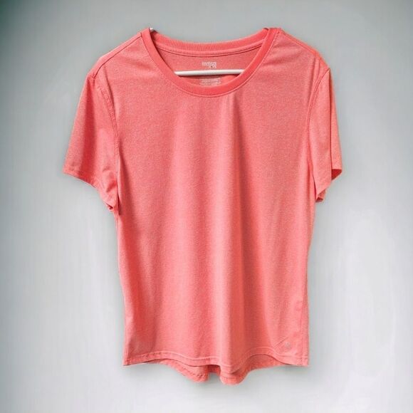 NWOT DANSKIN NOW Plus Size White V- Neck Tee With Dri-More - Picture 1 of 11